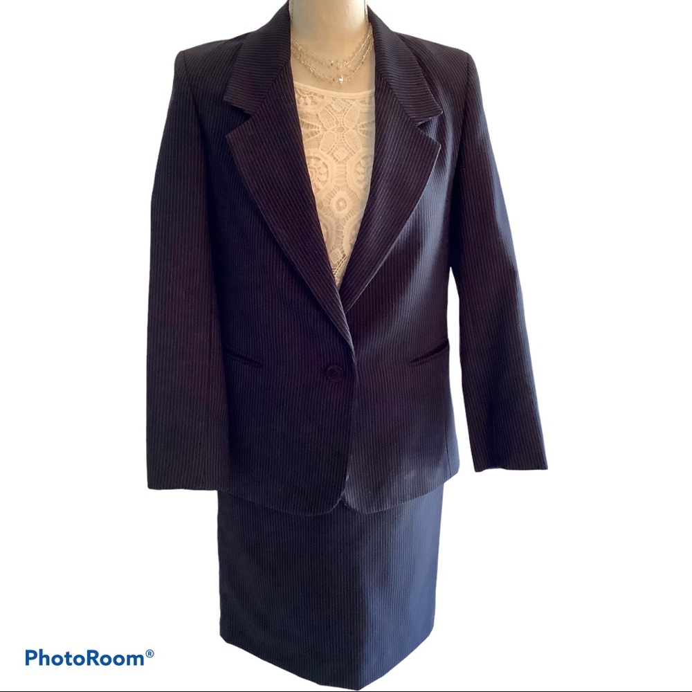 Vintage B.B.I Blue Striped Suit.